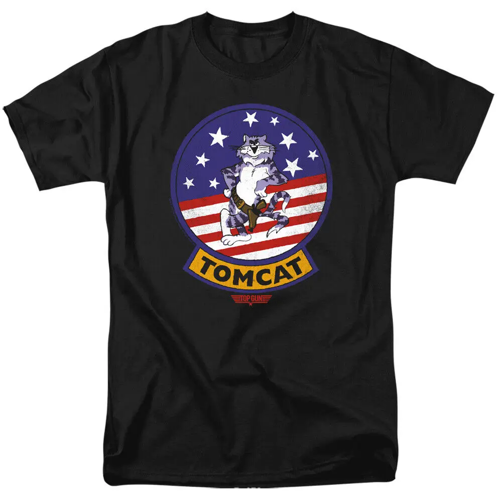 Top Gun T-Shirt Tomcat Patch Black Tee