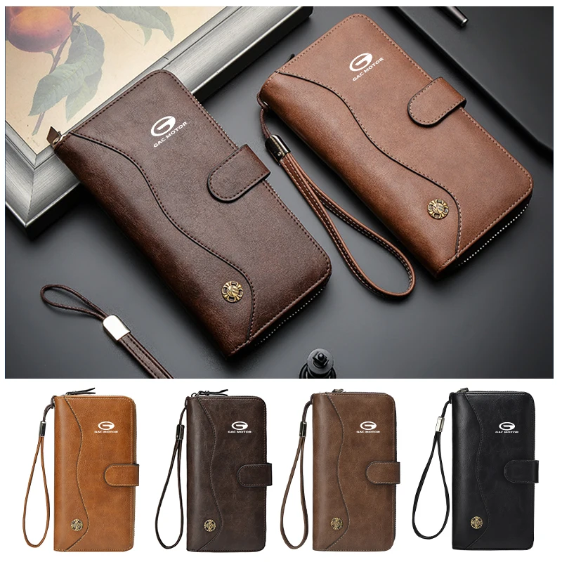 Portafoglio Classico Da Uomo Con Logo Per Auto Porta Carte Di Credito Vintage Portamonete Pochette Per Trumpchi Gs3 Gs4 Gs5 Gs8 Ga3 Ga4 Ga5 Ga6 Ga8 Gm