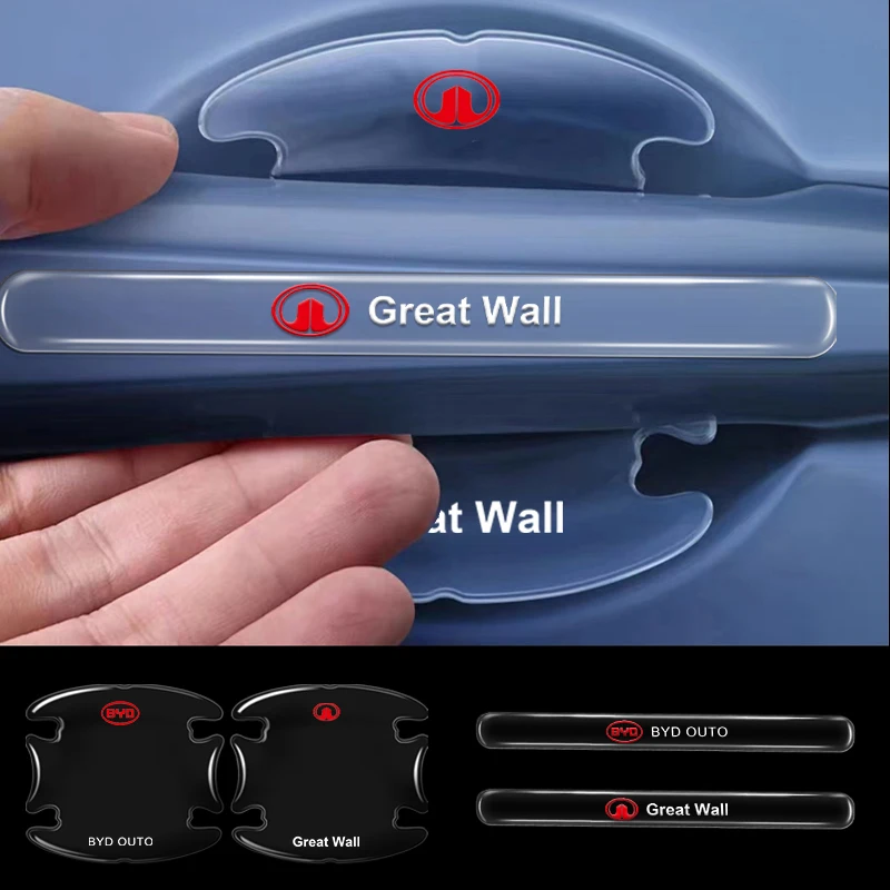 8Pcs Car Door Handle Sticker Door Side Protector Strip Per Kia K3 K5 Stinger Soul Optima Sportage Sorento Picanto Car Outdoor