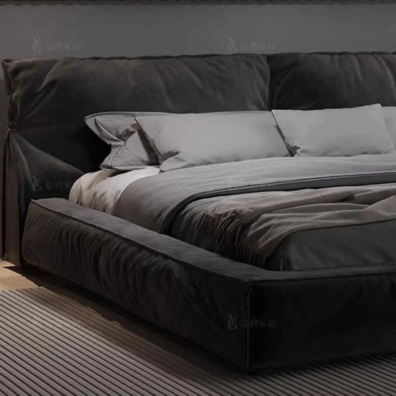 Grande Moderno Letto Matrimoniale Nero Queen Italian Master Human Headboards Letto Matrimoniale King Wood Muebles Para Dormitorio Furniture