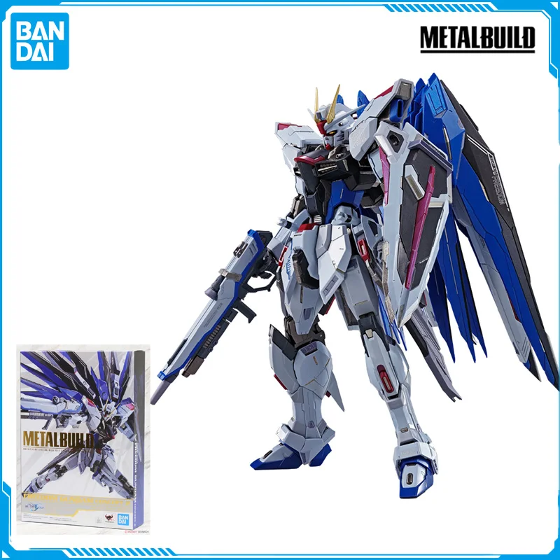 In Magazzino Bandai Metal Build Gundam Seed Zgmf-X10A Freedom Gundam Original Anime Figure Model Toys Action Figures Collection Doll