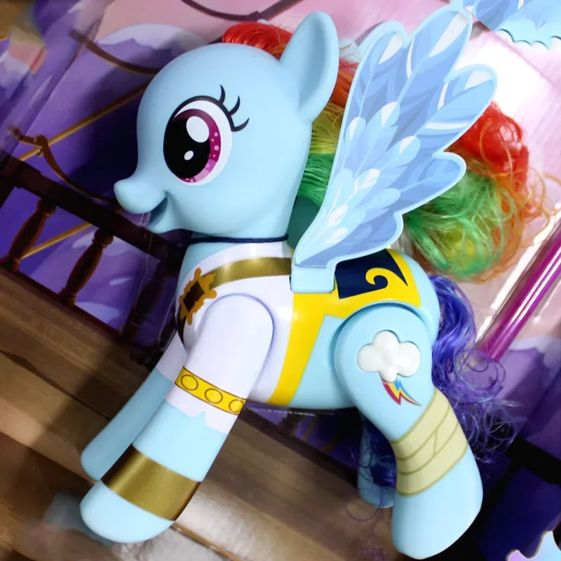 Y My Little Pony Movie Music Rainbow Dash Flip Whirl Pirate Figure Girl Play House Model Toy Doll Regalo Per Bambini