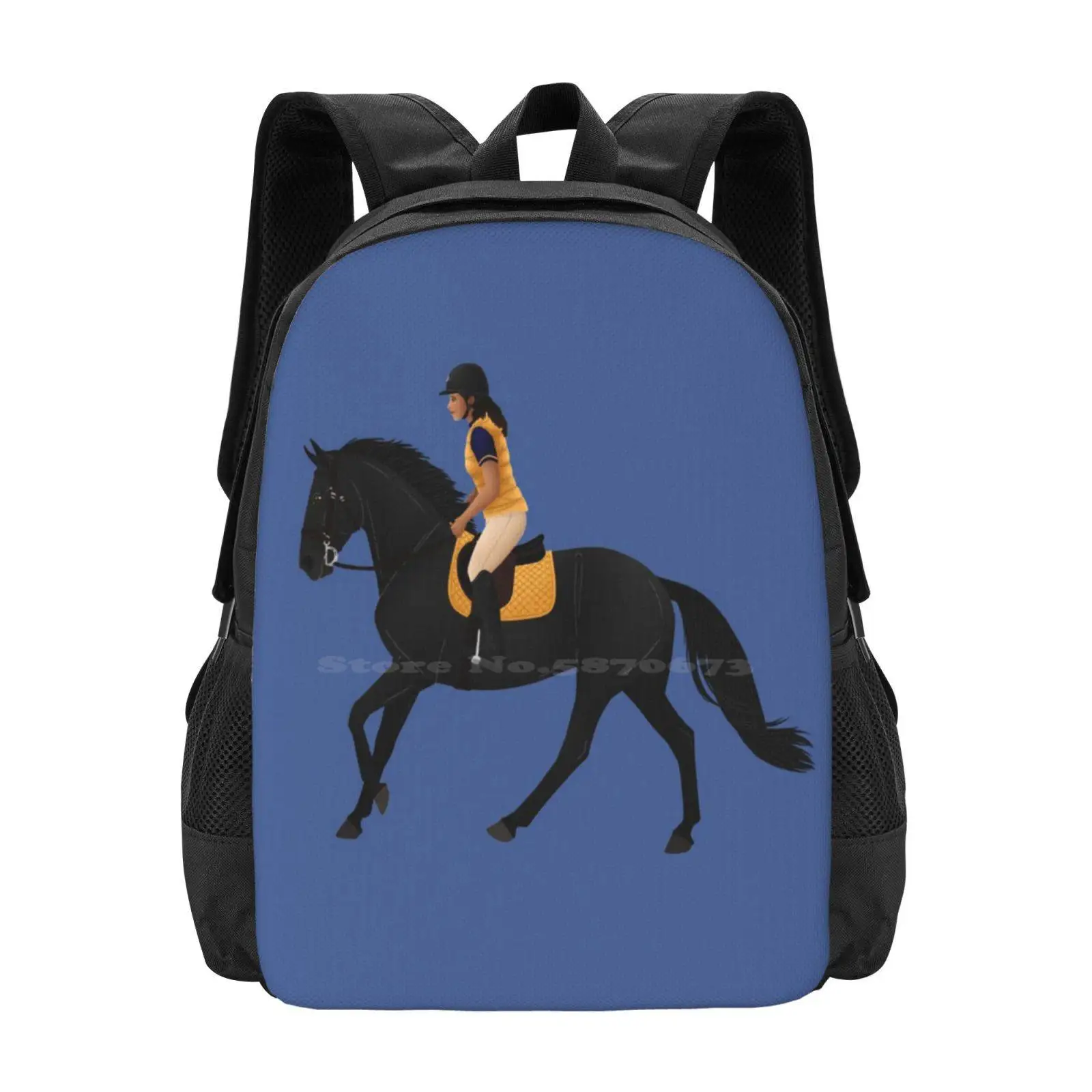 Zoe And Raven From Free Rein - Equine Rampaige Nuovi Arrivi Borse Unisex Borsa Per Studenti Rein Zoe Canter Galoppo Cavalli