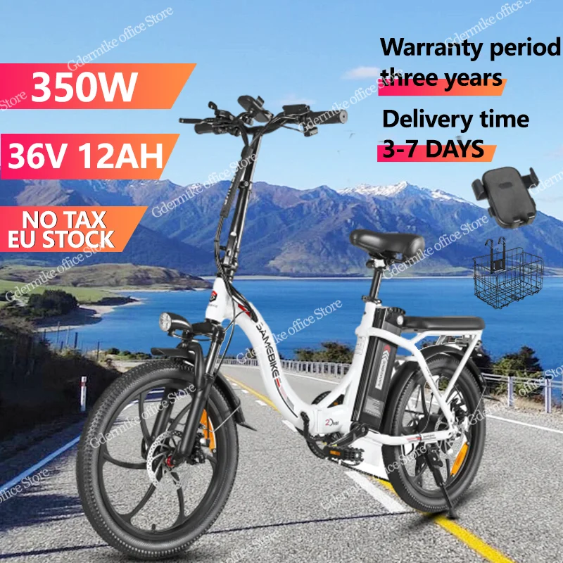 Bici Elettrica Cy20 350W Motore 36 V12Ah Batteria Rimovibile E Bici Retro Adulto Pieghevole 20 Pollici Pneumatico Strada Mountain Bicicletta Elettrica