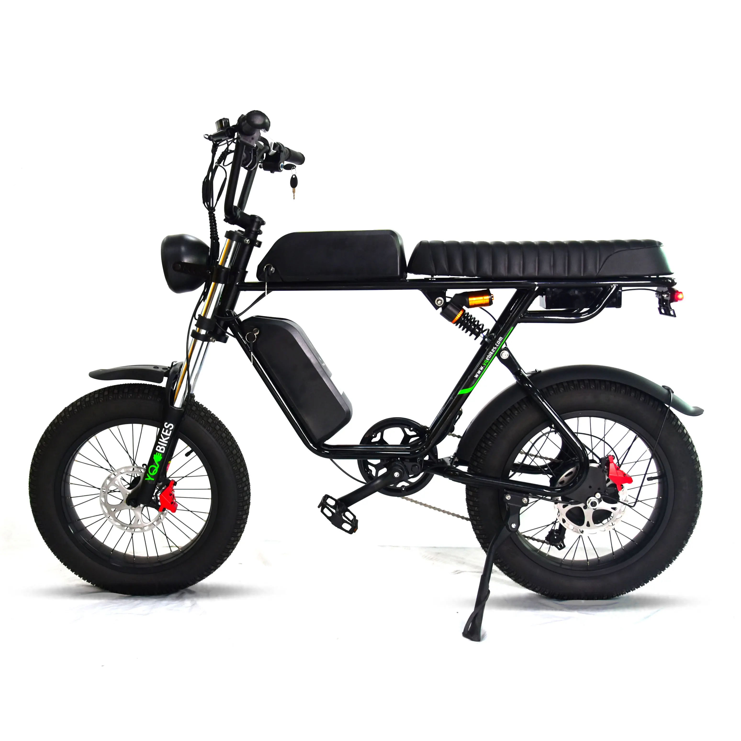 Super Cool 1000W 35Ah Fatbike Double Battey Mid Suspension Bici Elettrica 73 Adult Ebike Mountain Long Seat Ebikes