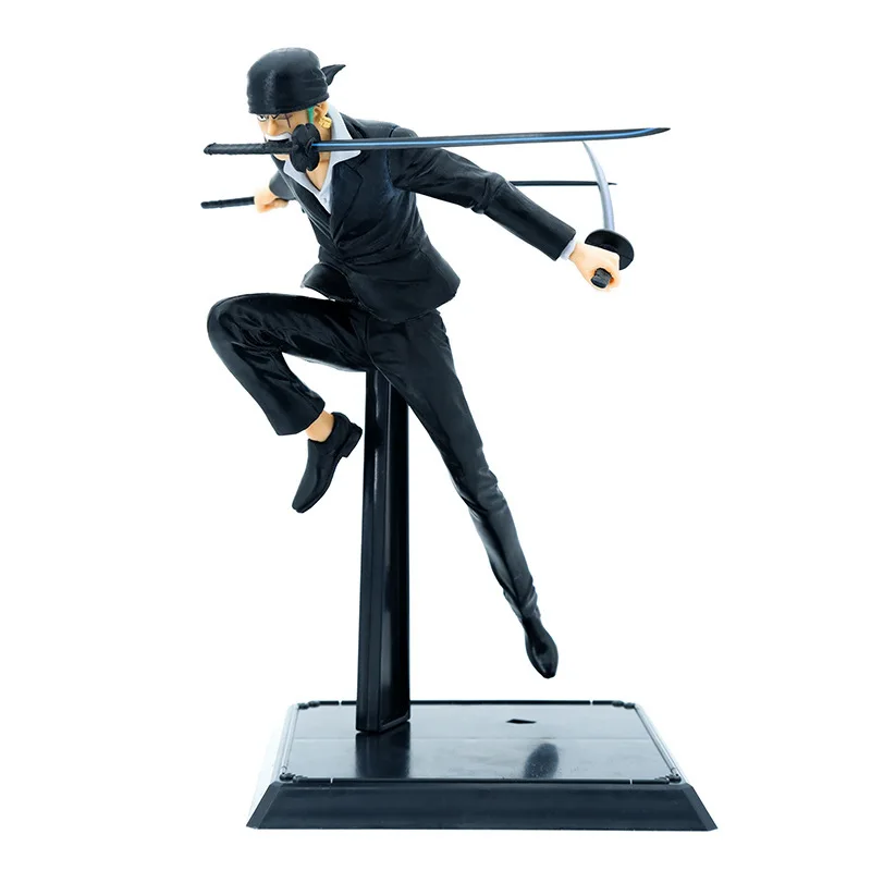 Pirate King Cartoon Anime One Piece Boxed Black Clothes Pvc Action Figures Toy Roronoa Zoro Thousand Worlds Classic Figuri