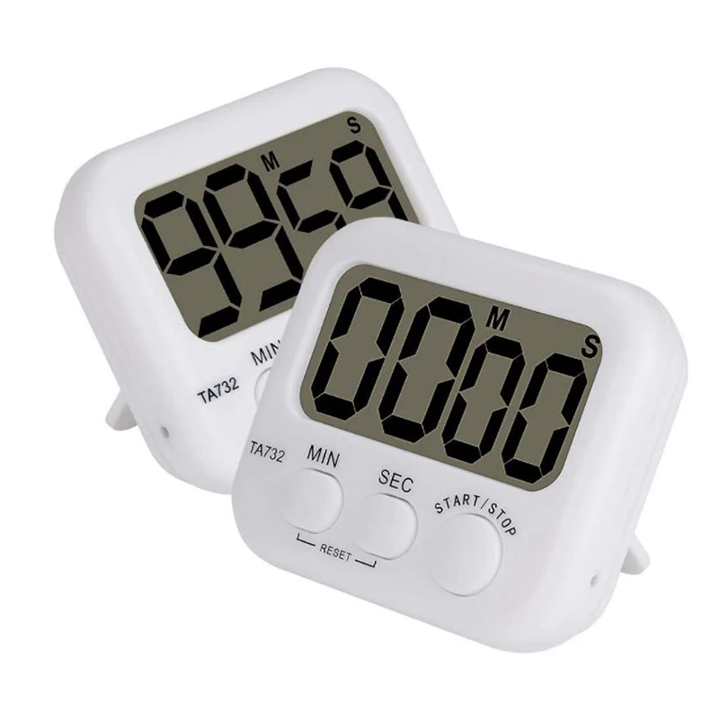 Hot Yo-Timer Digitale, 2 Pezzi Decibel Allarme Forte Timer Conto Alla Rovescia Timer Digitale Timer Da Cucina Timer Cronometro Con Cifre Grandi