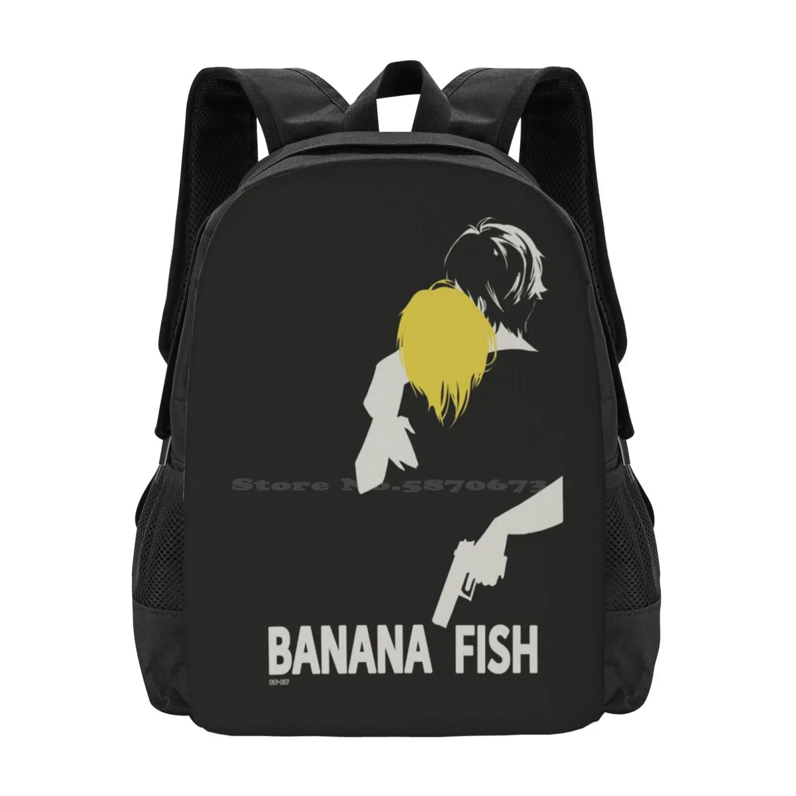 Sa - Yo - Na - Ra Pattern Design Bag Zaino Per Studenti Banana Fish Eiji Okumura Ash Lynx Ny New York Anime Manga Urban Otp Yaoi