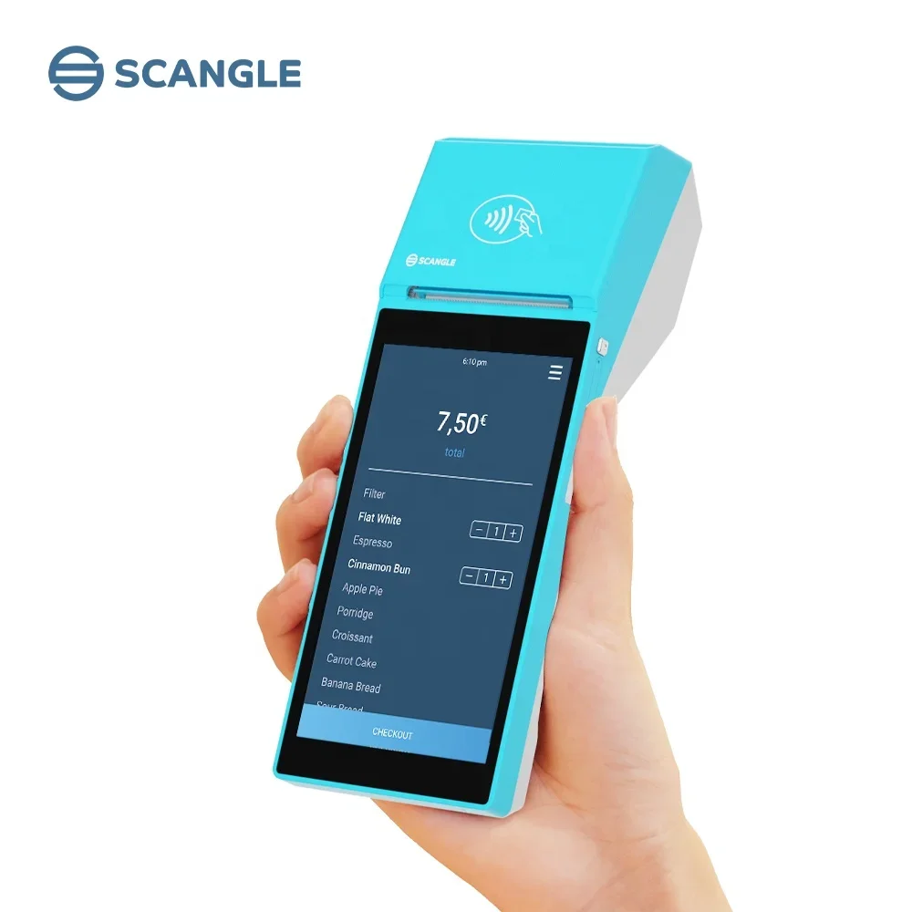 Scangle Sp01 Sistema Pos Con Nfc Per Sumup 5.5 Pollici Bt Wifi Android Pdas Terminale Pos Pos Palmare Con Lettore Nfc Stampante 58Mm