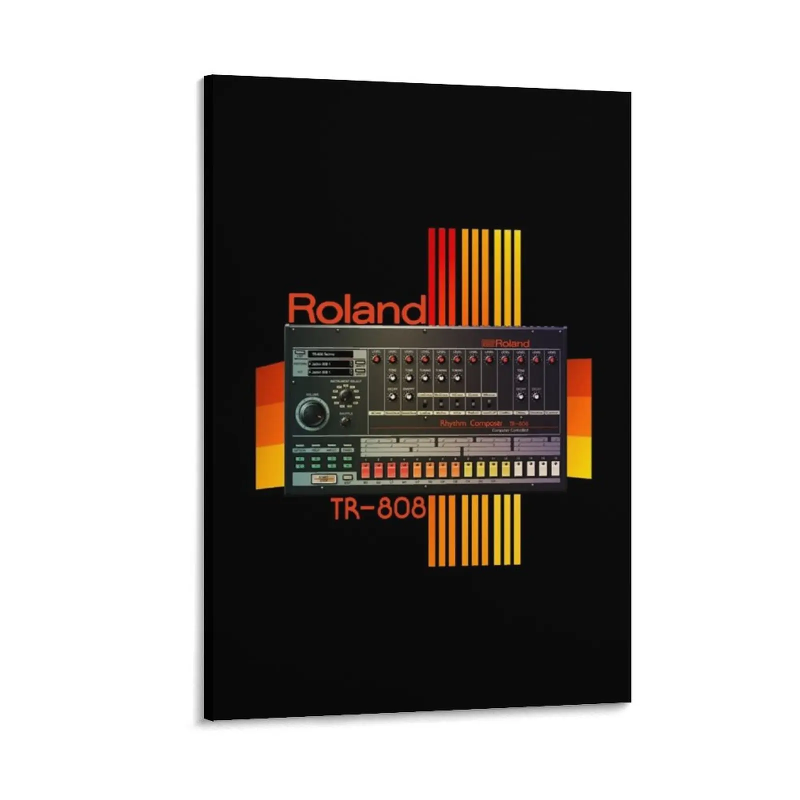 Roland Tr-808 Drum Machine: Modello Di Strumento Musicale Elettronico Di La French Touch Canvas Painting Nordic Home Decor Anime Poster