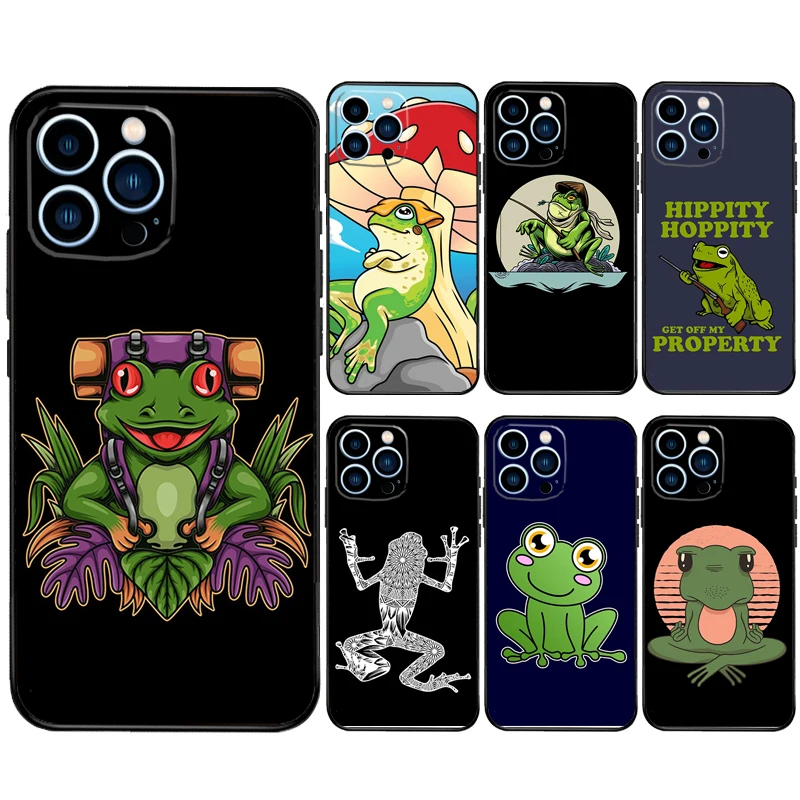 Custodia Cartoon Frog Per Iphone 15 14 11 Pro Max 13 12 Mini X Xr Xs Max Se 2020 7 8 14 15 Plus Cover