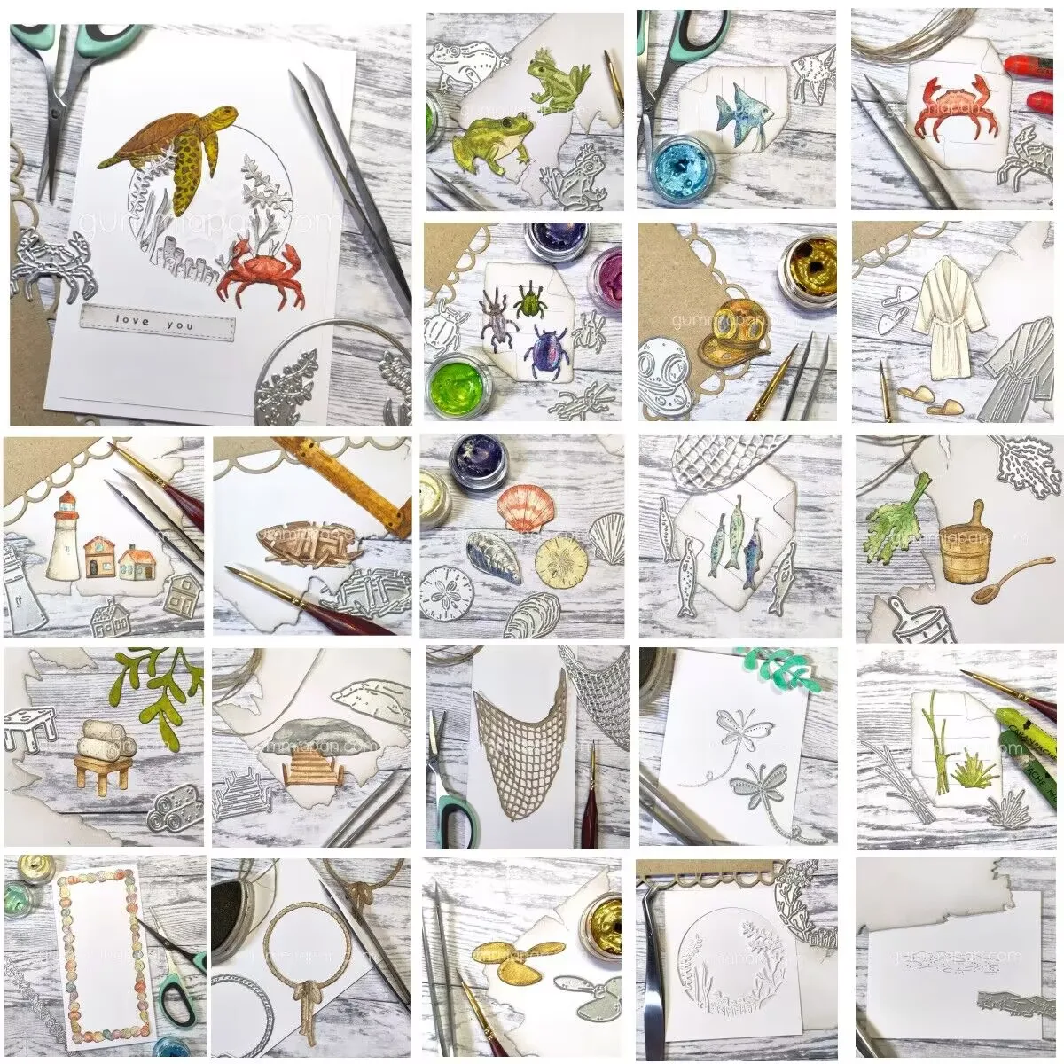 Mini Undersea Frog Crab Metal Cutting Dies Fai Da Te Scrapbooking Forniture Paper Craft Handmade Album Card Punch Goffratura 2024 Nuovo