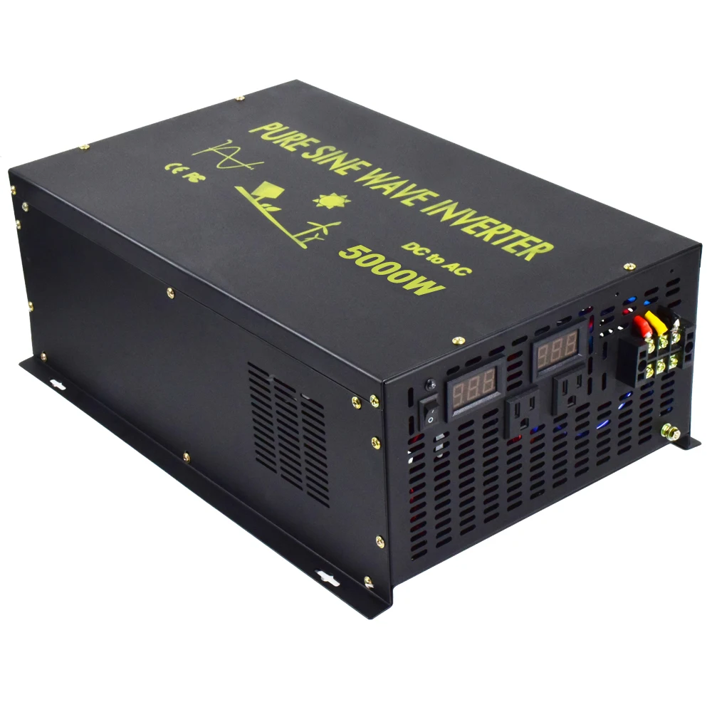5000 W Invertitore Puro Dell'Onda Di Seno Solar Inverter 12 V 220 V Inverter Batteria Generatore Di Vento Accumulatori E Caricabatterie Di Riserva Con