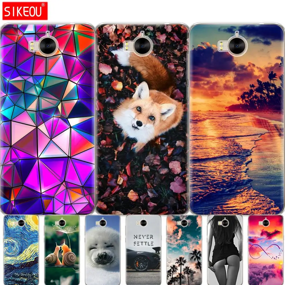 Cover Per Huawei Y6 2017 /Y5 2017 Custodia Morbida In Silicone Per Huawei Y6 Su Huawei Y5 Cover 360 Stampa Protettiva Completa