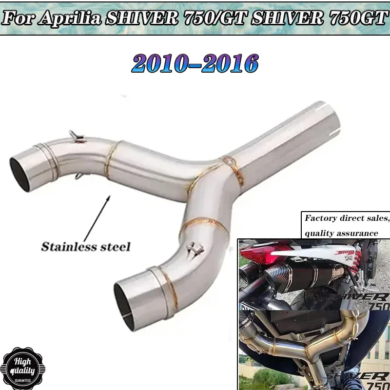 Per Aprilia Shiver 750 2010 A 2016 Shiver 750 Scarico/Gt Shiver 750Gt Fuga Slip-On Silenziatore Moto Tubo Di Collegamento Centrale
