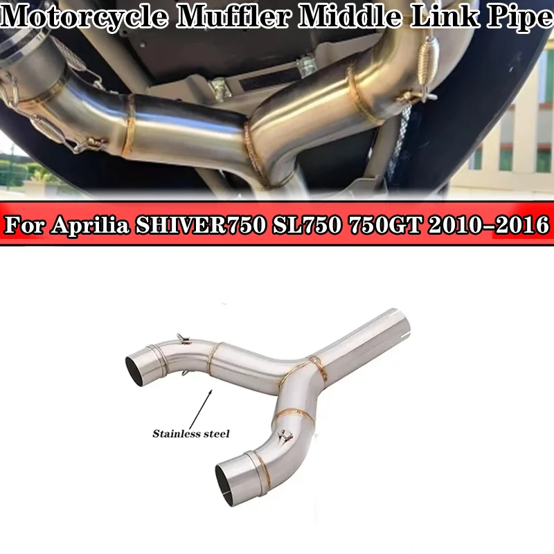 Per Aprilia Shiver 750 2010 A 2016 Shiver 750 Scarico/Gt Shiver 750Gt Fuga Slip-On Silenziatore Moto Tubo Di Collegamento Centrale
