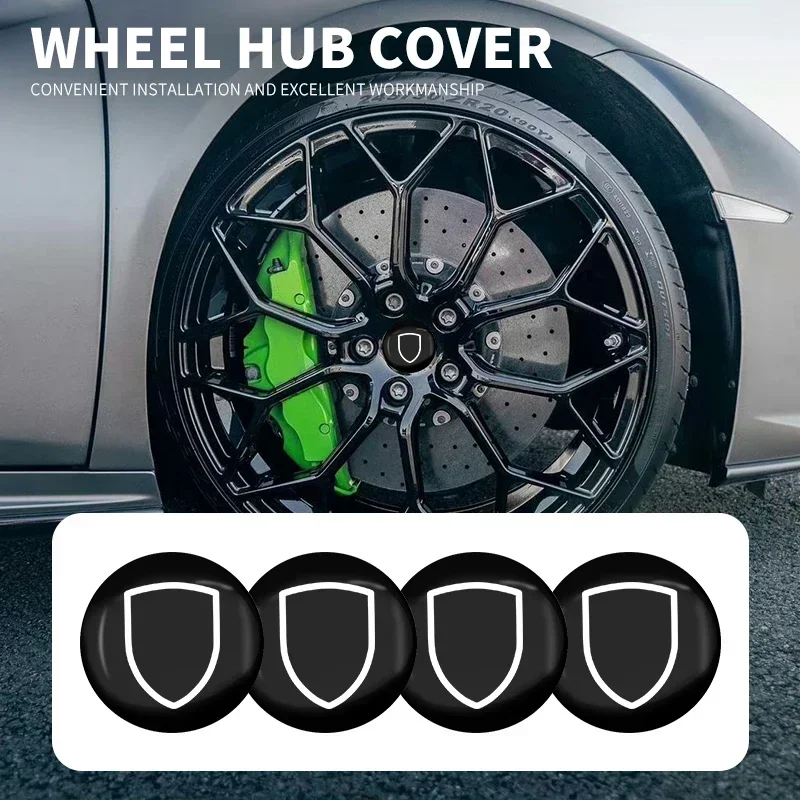 4Pcs Car Wheel Center Hub Caps Emblem Stickers Per Porsche Panamera Cayenne Macan 911 718 Boxster Taycan Cayman Carrera Gt