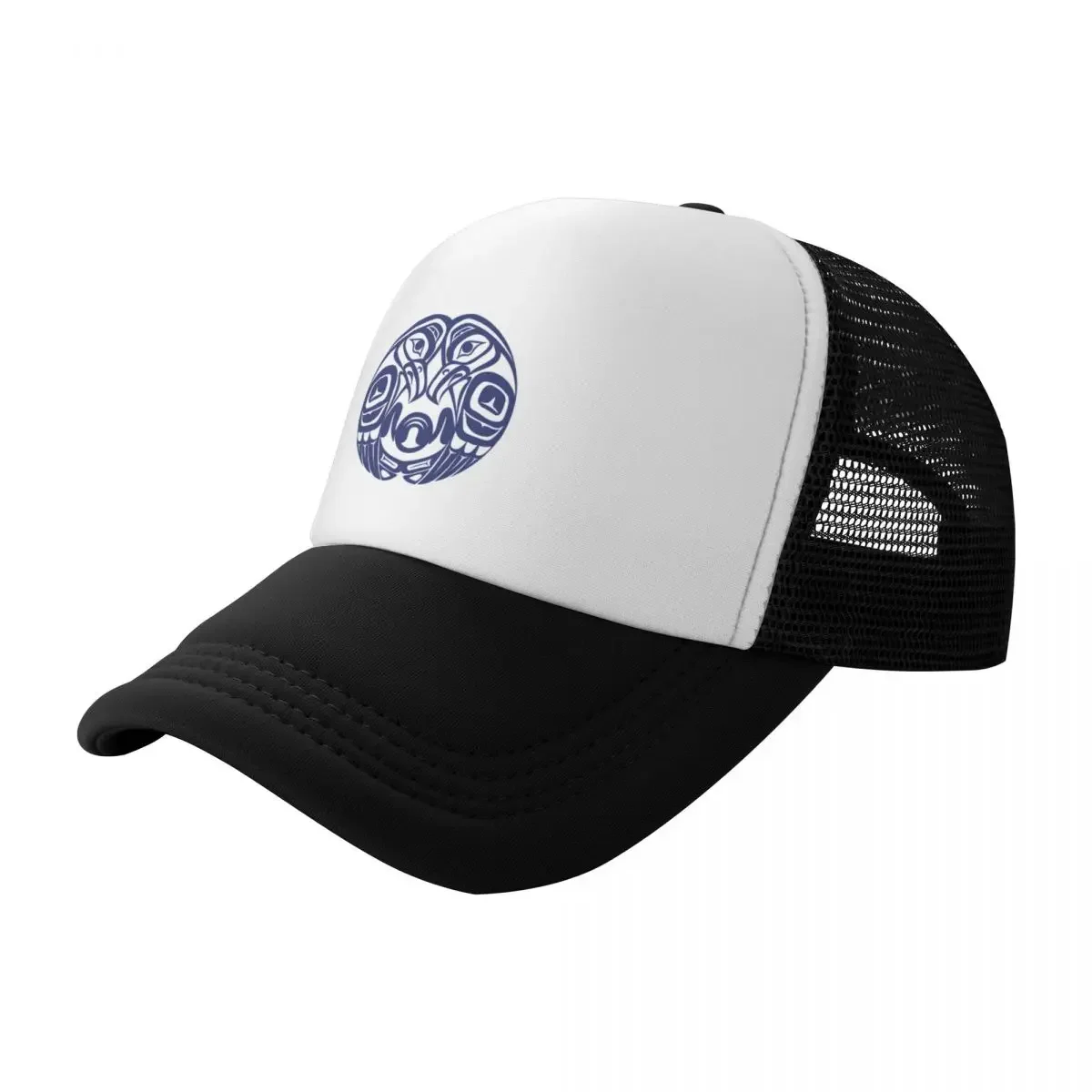 Double Raven Circle Pacific Northwest Formline Salish Haida Eagle Moon Berretto Da Baseball Protezione Solare Derby Hat Baseball Da Uomo Donna
