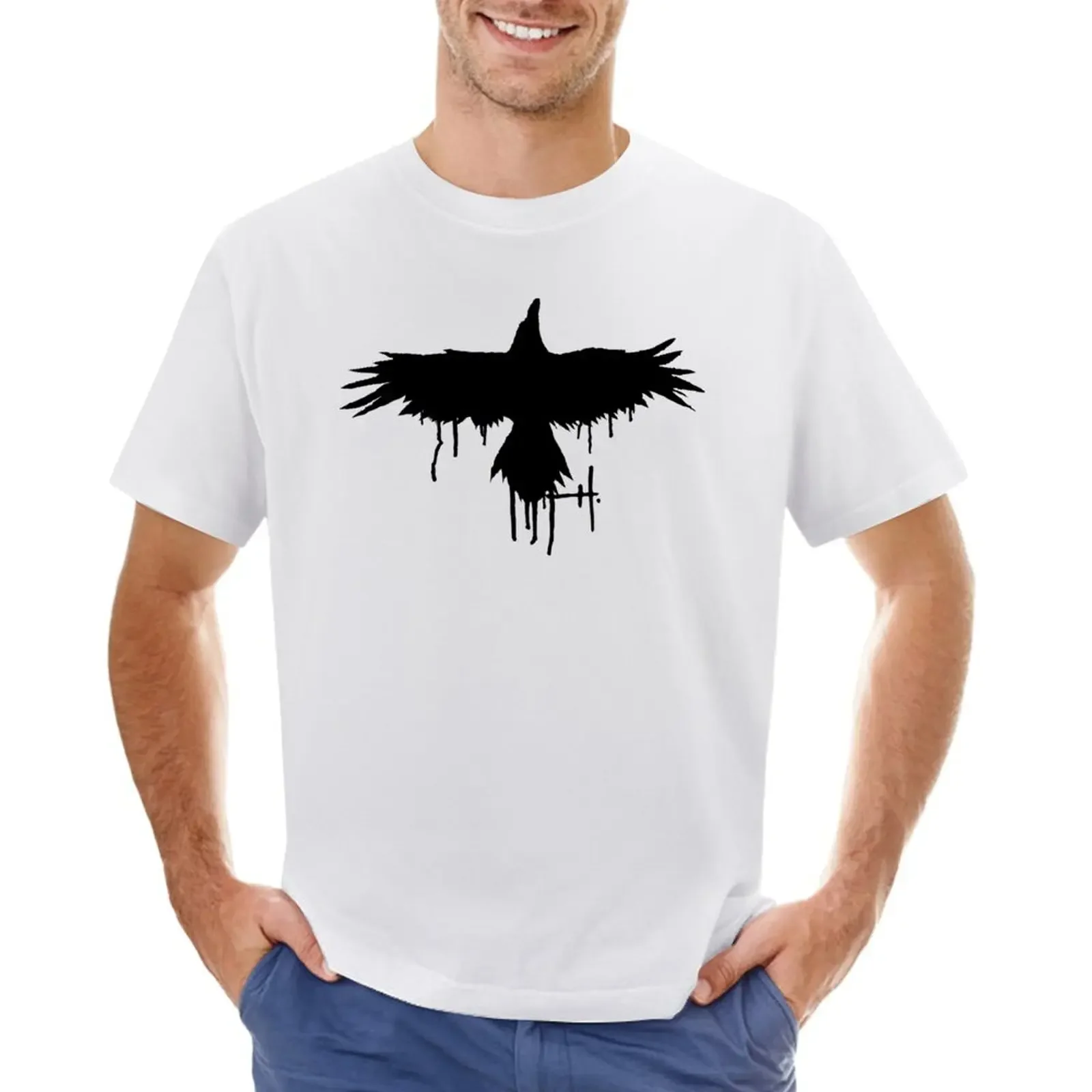 Hydrus Raven H? T-Shirt Hippie Vestiti Top Abbigliamento Vintage Da Uomo