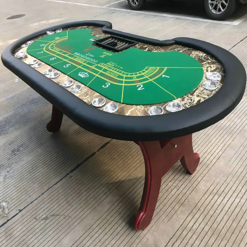 Nove Persone Baccarat Table Poker Chips Entertainment Puntelli Texas Blackjack Roulette Rispetto Alle Dimensioni Del Dragon E Tiger Poker.