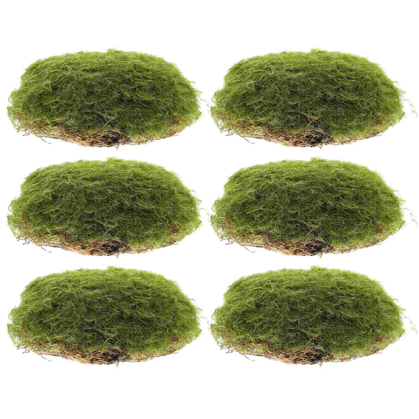 6 Pezzi Imitato Mossy Decor Green Faux Stone Home Lawn Bonsai Office Plant