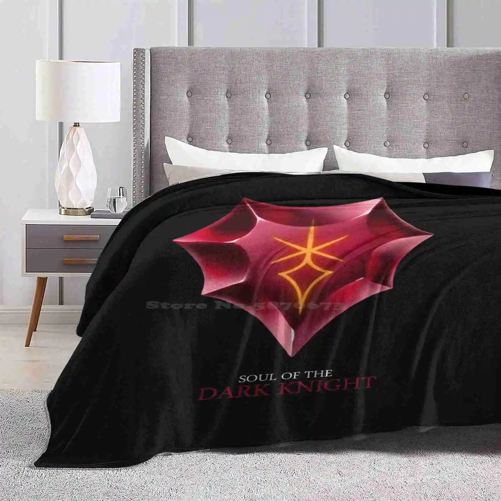 Soul Of The Dark Knight-Black Vendita Calda Stampa Coperta Di Flanella Calda Ad Alta Qiality Ffsniv Final Fantasy Imiv Mmo Crystal Gemstone