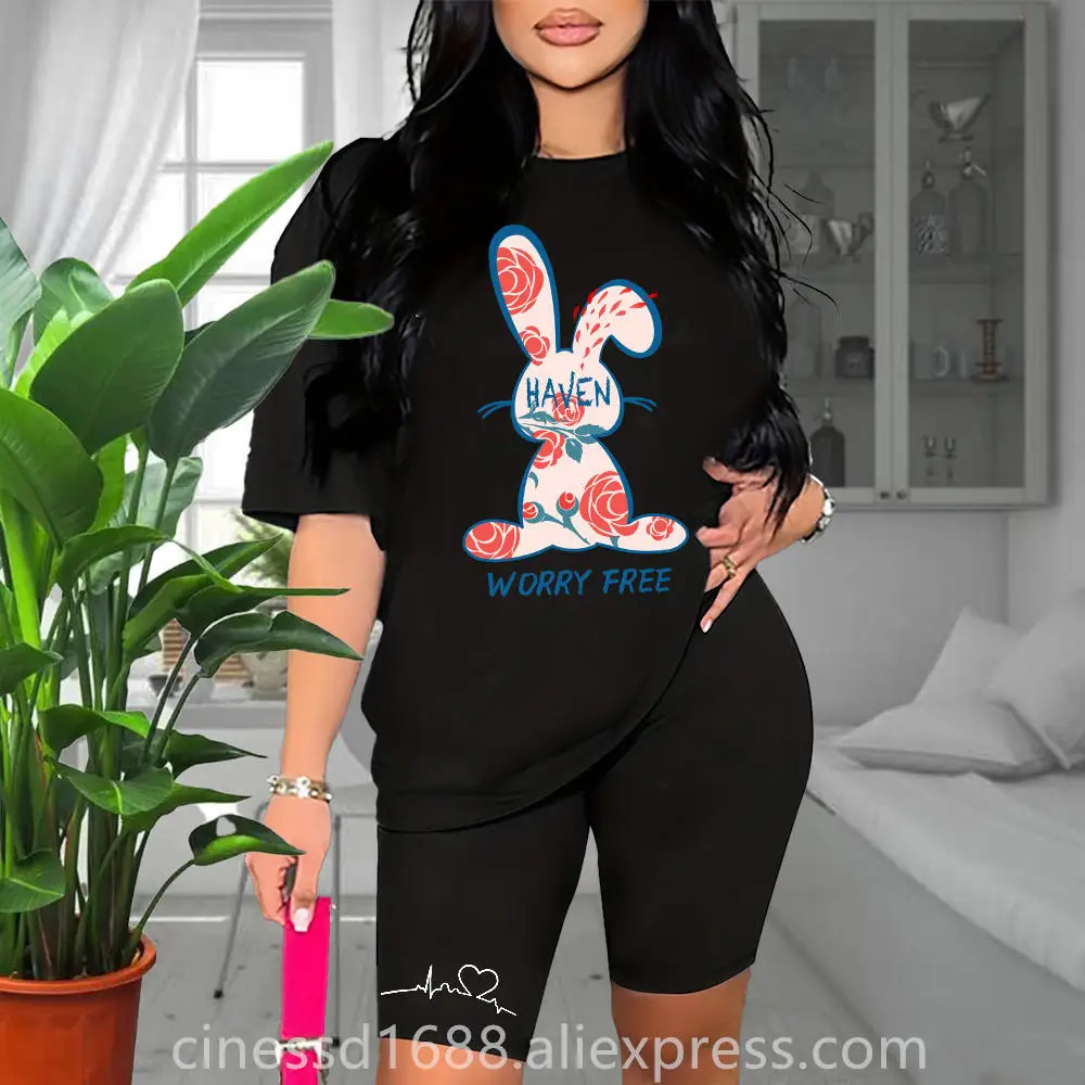 Cinessd Elegant Women'S Sets 2 Pezzi Outfits 2024 New Summer Designer Print Plus Size Estetica Couture Juicy Short Sets Womens