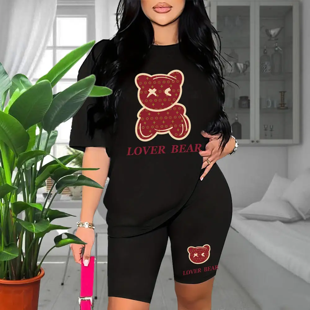 Ytyin Summer Short Set Donna 2024 Nuovo Set Di Due Pezzi Elegante T-Shirt Designer Luxury Couture Estetica Juicy Set Donna Corta