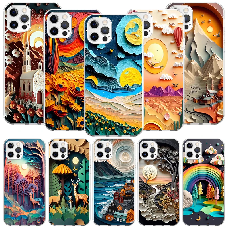 Natural Trees In Mountain Range Custodia Per Telefono Per Iphone 11 12 13 14 15 Pro Xs Xr X Max 7 8 Plus Mini + Se Pattern Personalizzato Couq