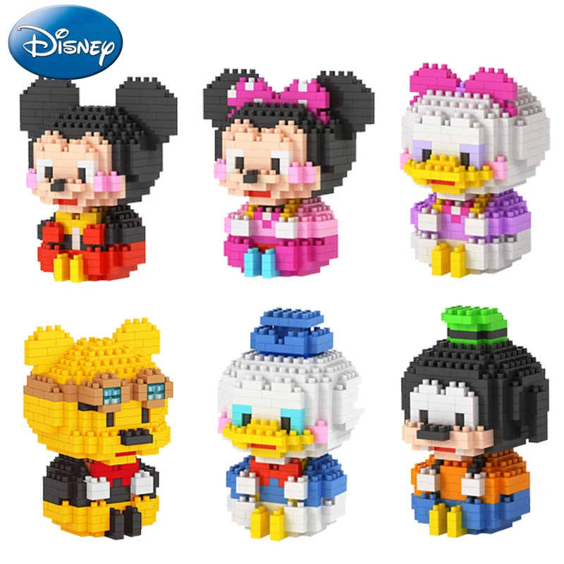 Disney Mickey Mouse Diamond Blocks Mirco 3D Model Mouse Classic Cartoon Mini Building Bricks Action Figures For Bricks Toys