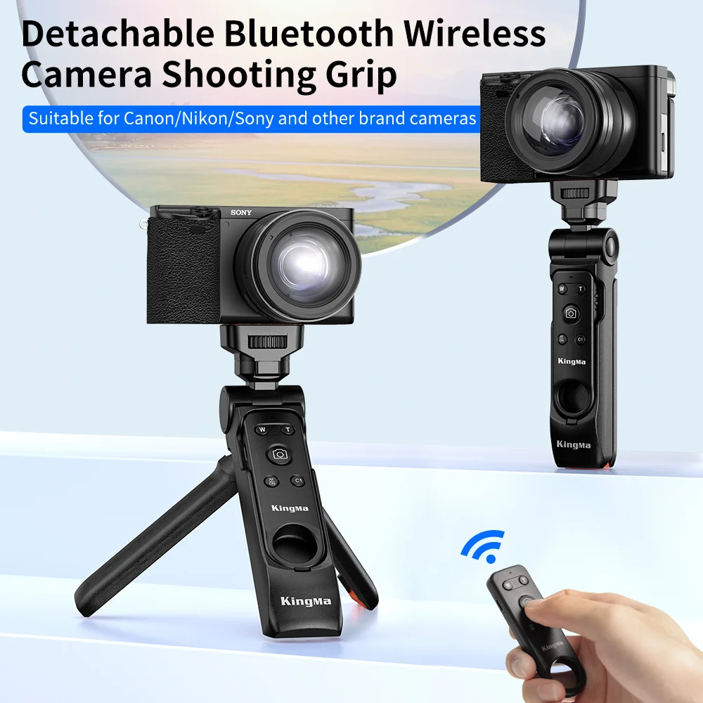 Kingma Camera Telecomando Wireless Shooting Grip Treppiede Per Still, Video, Vlogging Con Sony Zv-1F Zv-E10 Zv-1 Zv-E1 Rx100Vii