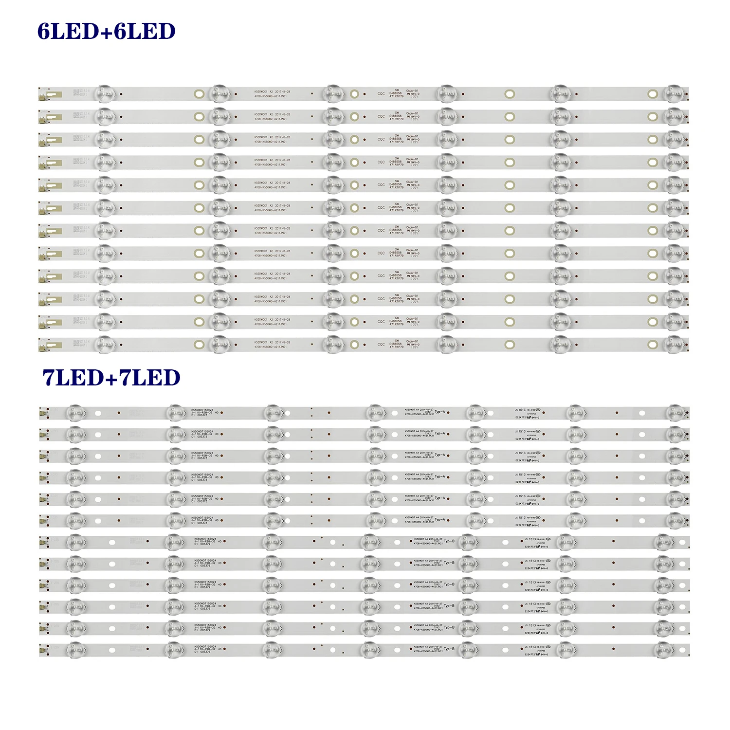 Striscia Led 6 7 Lampada Per K550Wd9 55 Pff5250/T3 55 Puf6050/T3 55 Uh6501/T3 55 Pff5201/T3 55 Puf6031/T3 55 Puf6051/T3