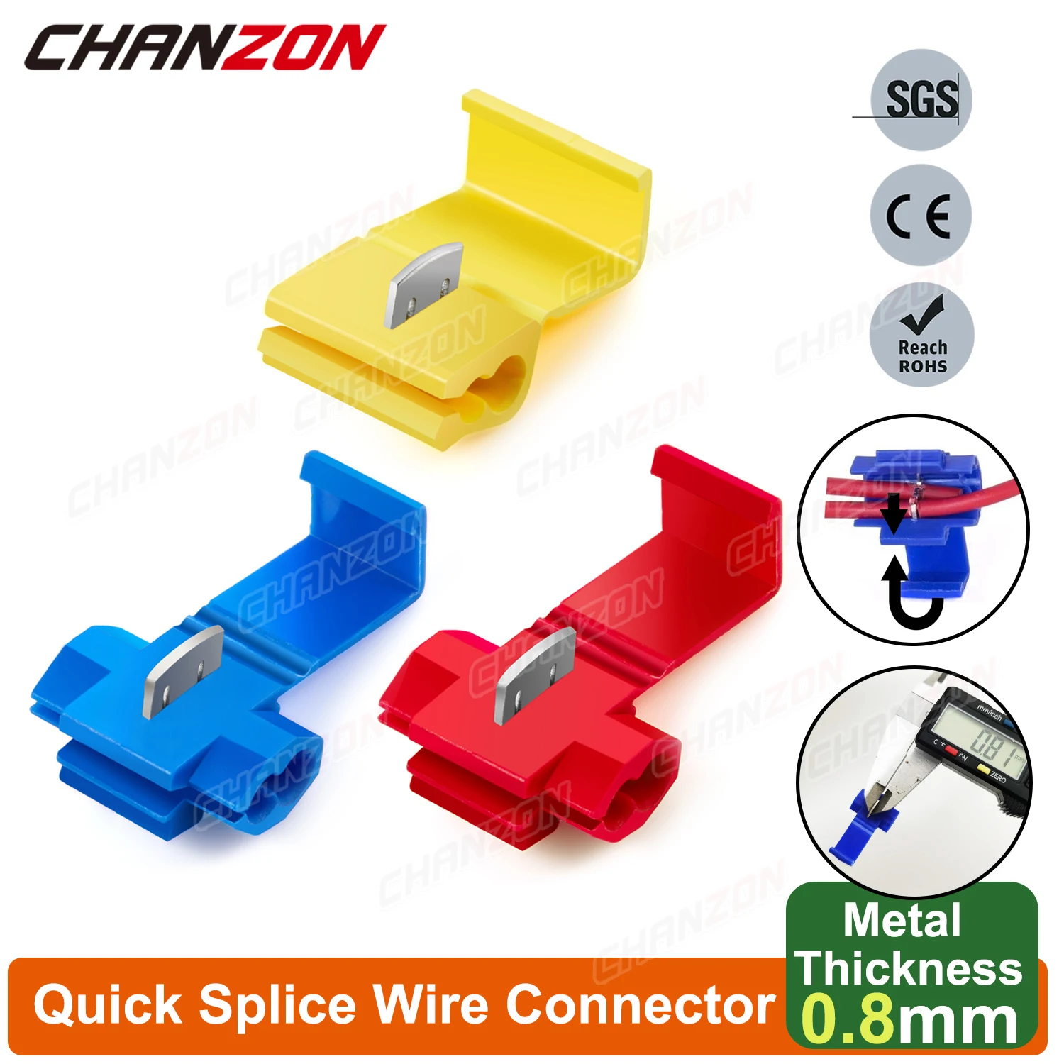 10Pcs Quick Splice Disconnect Wire Connectors Terminale Del Cavo Del Giunto Senza Saldatura Collegamento Del Cavo Wirefy Elettrico 22-10 Awg Gauge