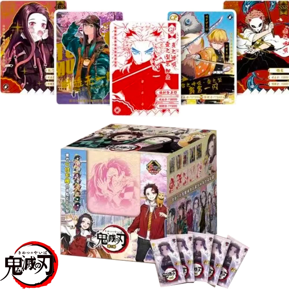 Offerta Speciale Demon Slayer Collection Card Tcg Anime Booster Pack Box Nezuko Kamado Rare Board Table Game Kids Birthday Toy Gift