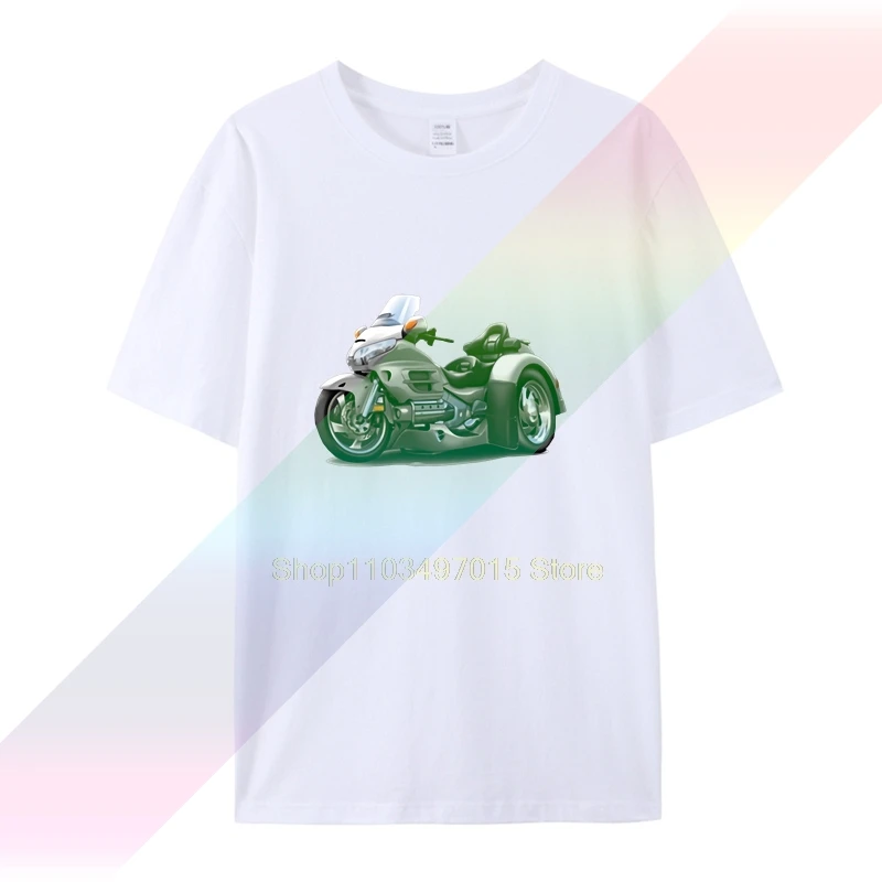 Goldwing White Trike Black T-Shirt 2019 Maglietta Corta Da Uomo In Tessuto Per Uomo Nuovo Grado Speciale