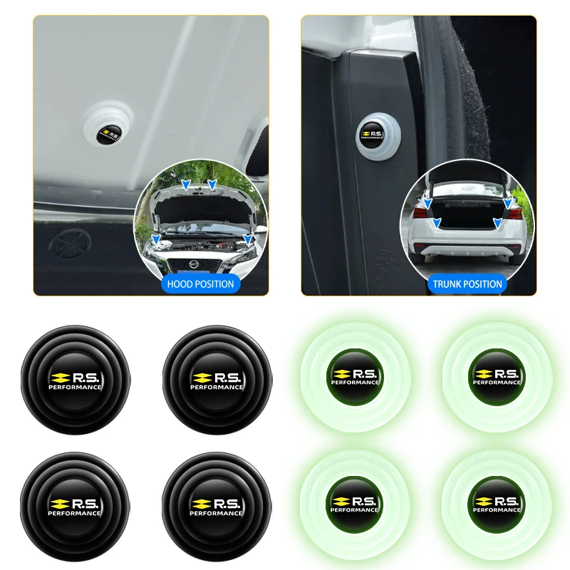 Auto Anti-Collisione Silicone Shock Pad Decorazioni Accessori Per Renault Rs Clio 3 4 Captur Sparco Megane 4 2 3 Trafic Logan