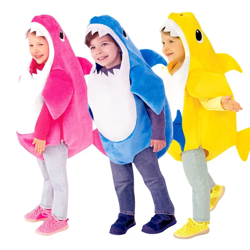 2024 Toddler Family Shark Costume Cosplay Halloween Costume Bambini Baby Animals Bambini Boy Girl Carnival Party Dress Up Suit