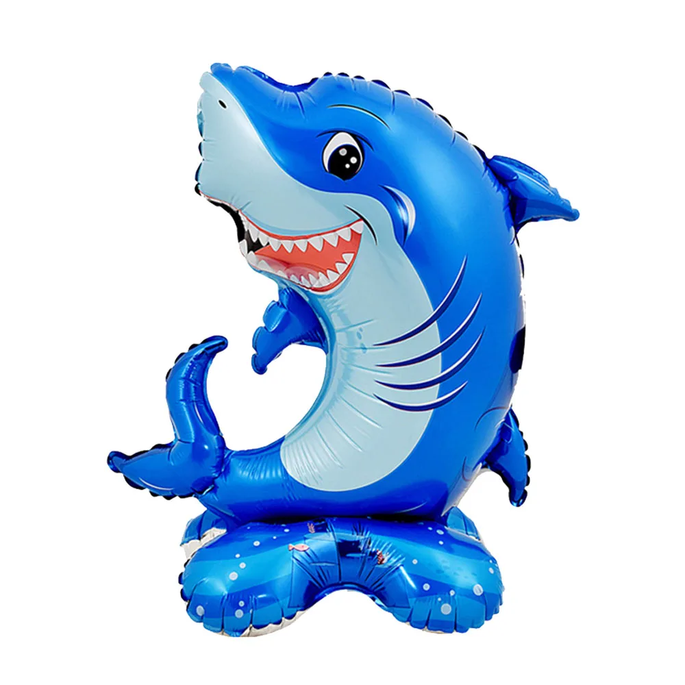 Autoportante Shark Balloon Mini Cartoon Shark Mylar Balloon Under The Sea Balloons Baby Shower Shark Birthday Party Supplies Muslimah