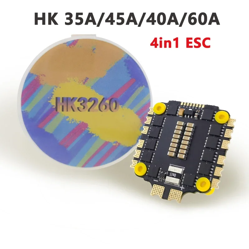 Hakrc Hk 32Bit 40A 60A Blheli-32 4In 1 Regolatore Di Velocità Esc 8Bit 35A 45A Blheli-S Dshot150/300/600 Pronto Stm32F051 Pcb Avanzato