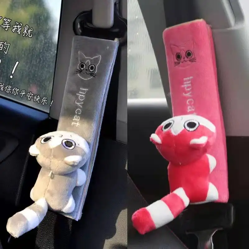 Cute Cartoon Car Seatbelt Cover Cintura Di Sicurezza Harness Cushion Tracolla Protector Pad Per Bambini/Bambini Toy Animal Ornaments