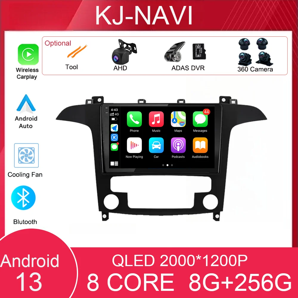 Carplay Smart Stereo Android 13 Per Ford S Max S-Max 2007 - 2015 4G Auto Car Radio Multimedia Car Smart System