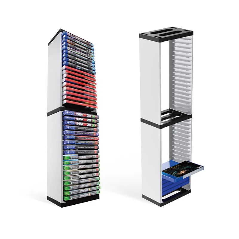 Aiboeyfor Ps5 Game Cd Box Staffa Holder 36 Game Disc Storage Tower Shelf Rack Per Ps4 Xbox One Console Di Gioco Stand Accessori
