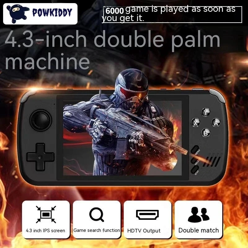 X39Pro Powkiddy 64G 4000 + Giochi Schermo Ips Da 4.3 Pollici Videogioco Portatile Ps1 X39 Supporto Controller Cablati Regali Per Bambini