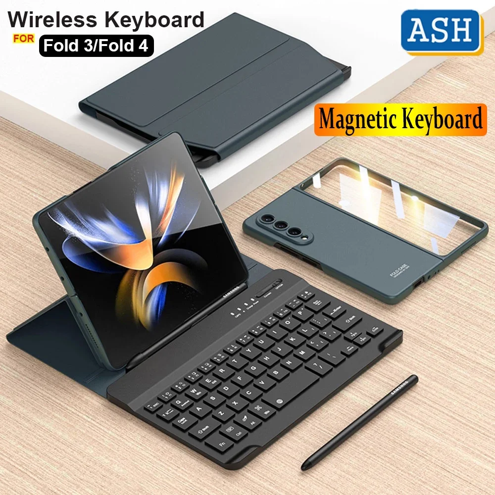 Tastiera Bluetooth Per Samsung Galaxy Z Fold 5 5G Z Fold 3 4 5G Flip Cover Per Tastiera In Pelle Pu Per Galaxy Z Fold 4 Z Fold 3