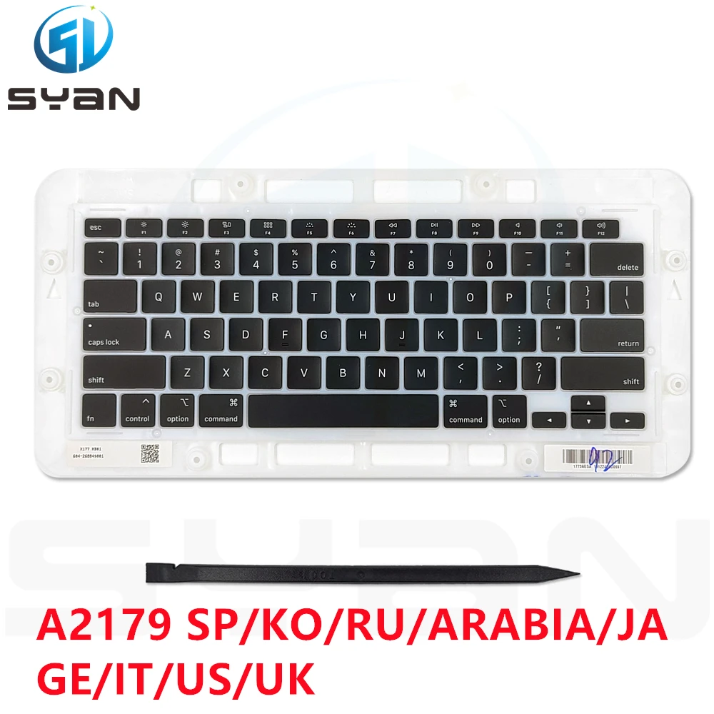 Syan New Replacement Keys Keycaps Per Macbook Air 13 "A2179 Key Cap Us Uk Spagna Russo Francese Pt Layout 2020 Anno