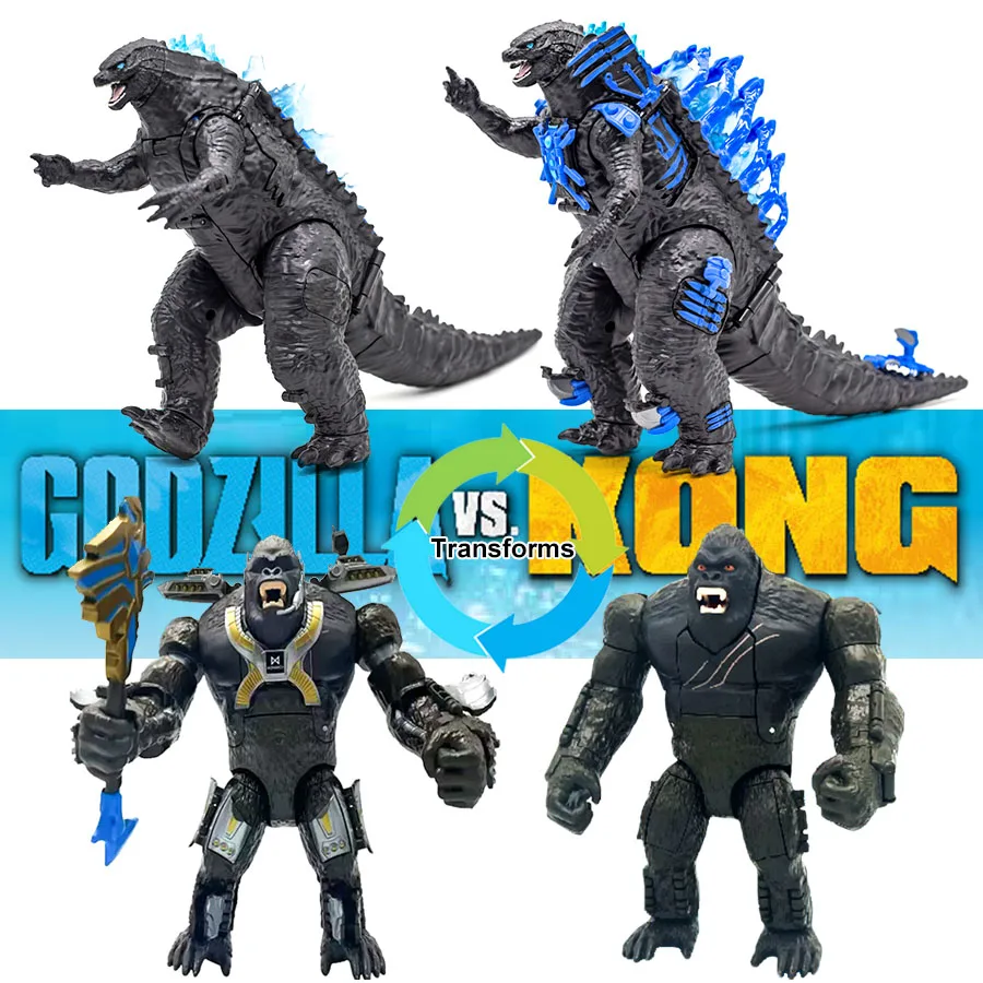 Trasforma Kong Model Deformation Action Figure Godzilla Vs Kong Toy Collection Titan Tech Monsterverses Gojira Gifts Ornament