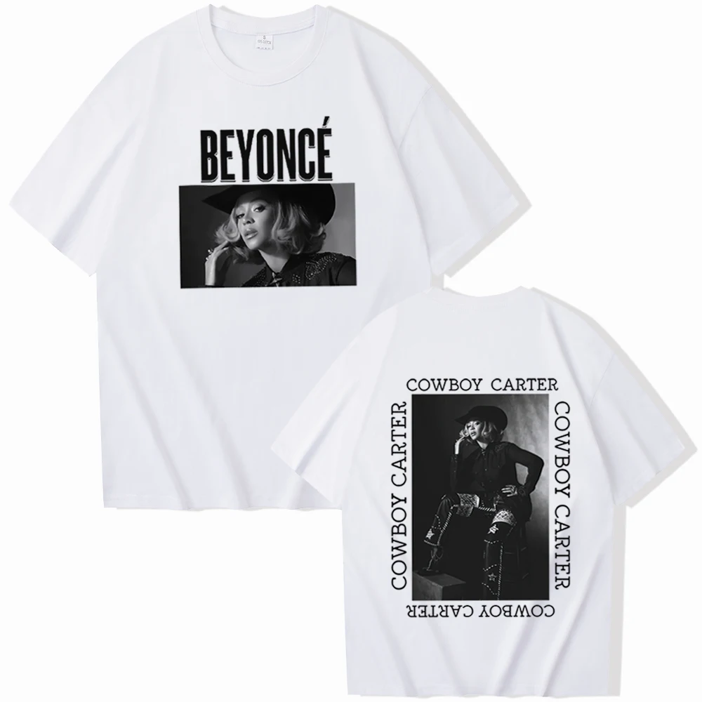Beyonce Cowboy Carter Shirt Beyonce Music Album Shirt Beyonce Merch Regalo Per Beyonce Fan O-Collo Camicia Unisex