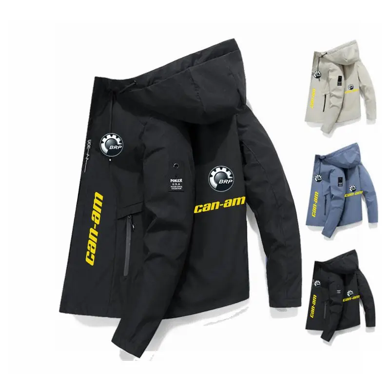 Primavera E Autunno Nuovo Brp Canam Auto Logo Stampato Giacche Da Uomo Giacche Casual Con Cerniera Giacche Da Lavoro Casual Giacche Sportive Di Moda