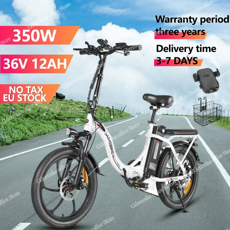 E Bike Cy20 350W Motore 36 V12Ah Batteria Rimovibile Retro Bici Elettrica Pieghevole Adulto 20 Pollici Pneumatico Strada Mountain Bicicletta Elettrica