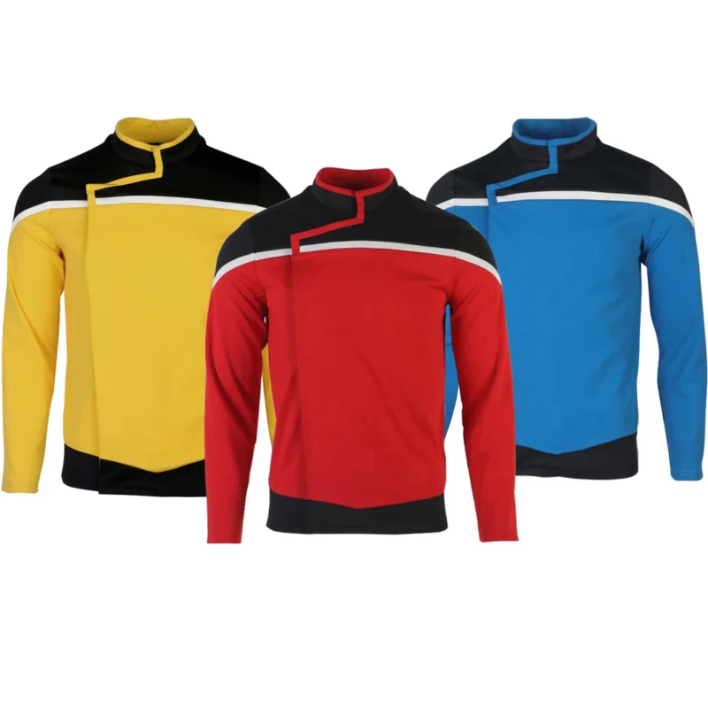 Star Lower Decks Trek Freeman Rot Uniform Ensign Rutherford Gelb Blau Top Hemden St Halloween Costume Uomo Donna Prop